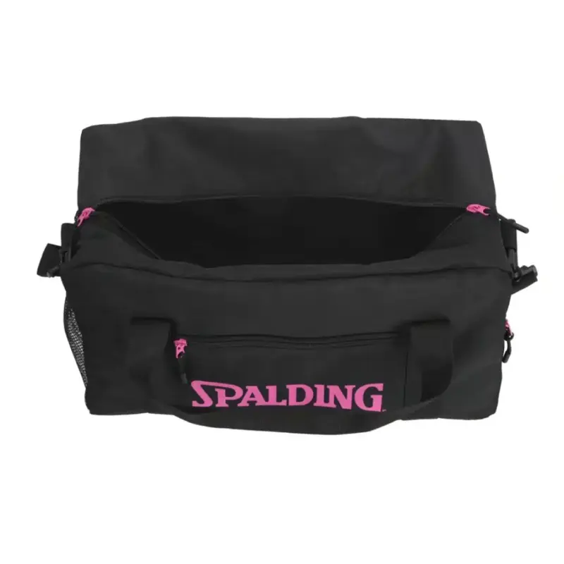 BOLSO DEPORTIVO SPALDING MEDIANO COLOR NEGRO LOGO FUCSIA - Imagen 3