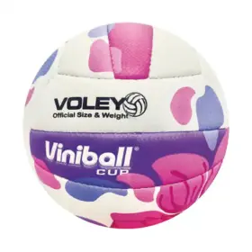 PELOTA PARA VOLEY VINIBALL CUERO COSIDO FLORES #5
