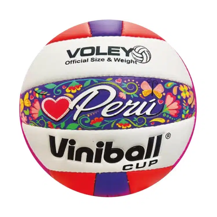 PELOTA PARA VOLEY VINIBALL CUERO COSIDO FOLK #5