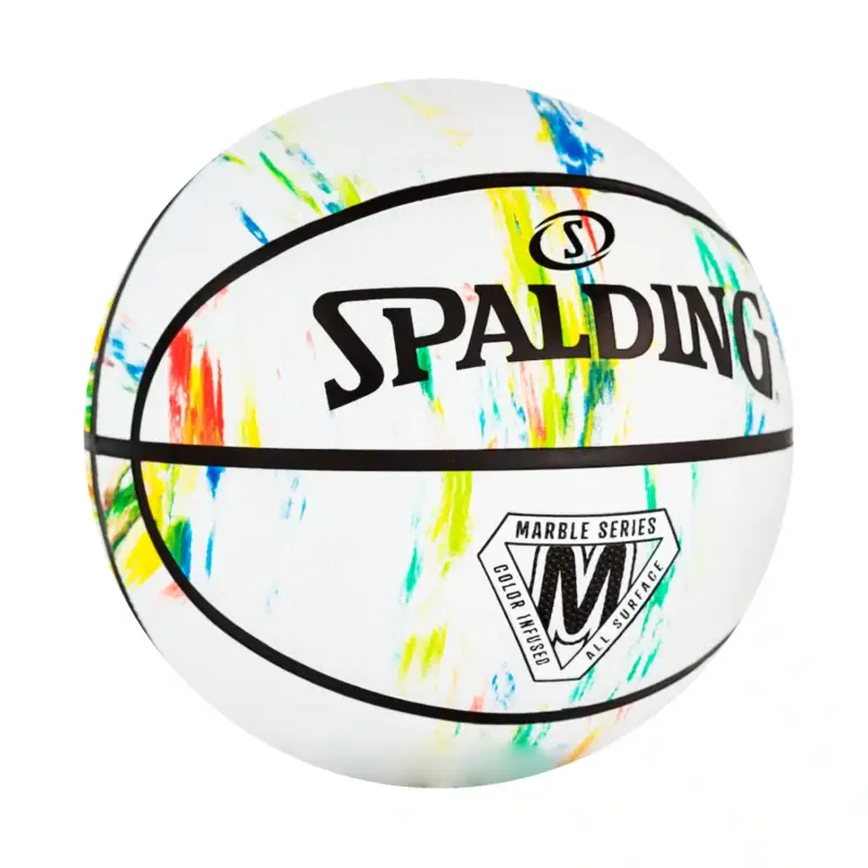 PELOTA DE BASQUET SPALDING MARBLE SERIES GOMA BLANCO #6 - Imagen 2