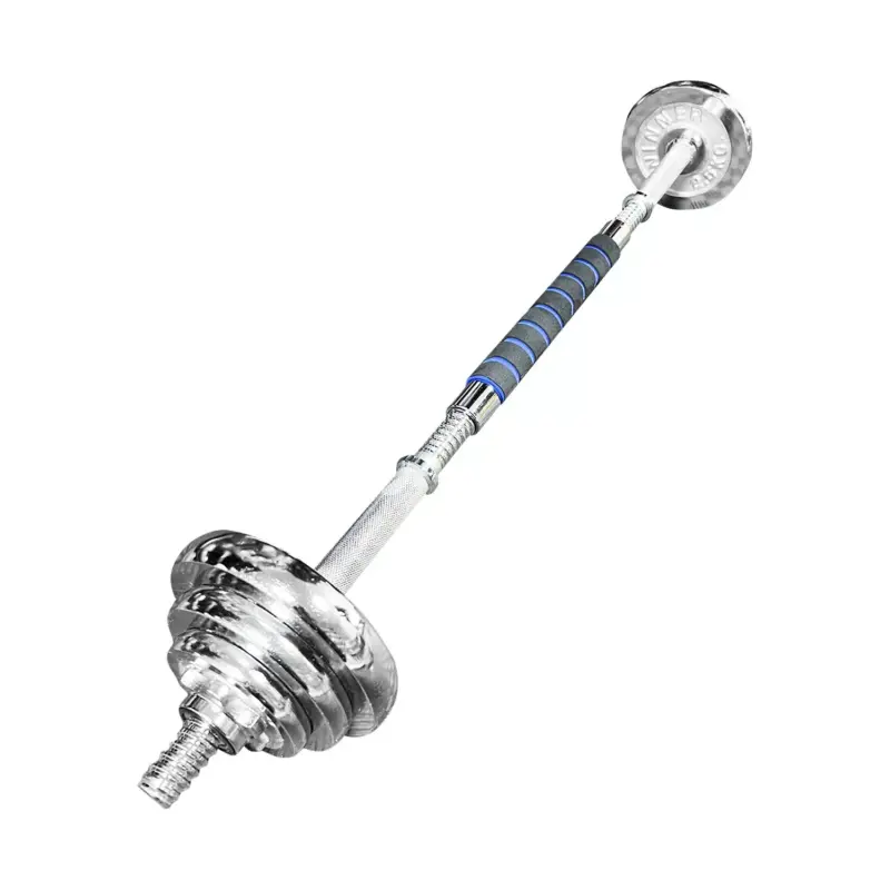 KIT PESAS CROMADAS CON ADAPTADOR 30 CM ESPUMA WINNER - Imagen 3