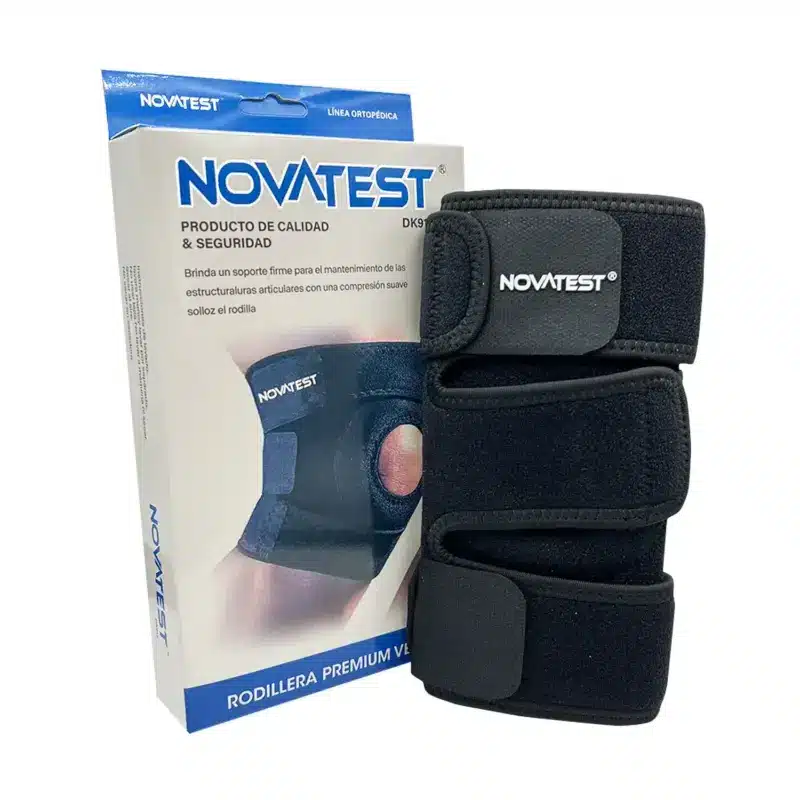 RODILLERA DEPORTIVA DE COMPRESIÓN CON VELCRO NOVATEST #DK912 X1 UND - Imagen 3