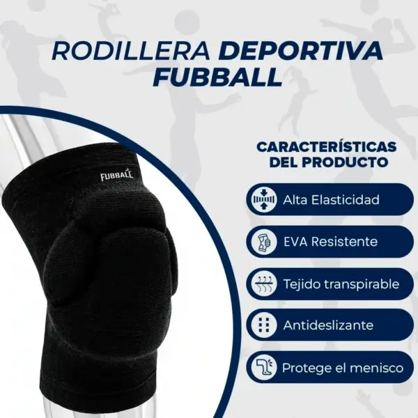 RODILLERAS DE VOLEY FUBBALL REFORZADA - Imagen 3