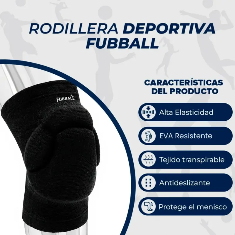 RODILLERAS DE VOLEY FUBBALL REFORZADA - Imagen 3