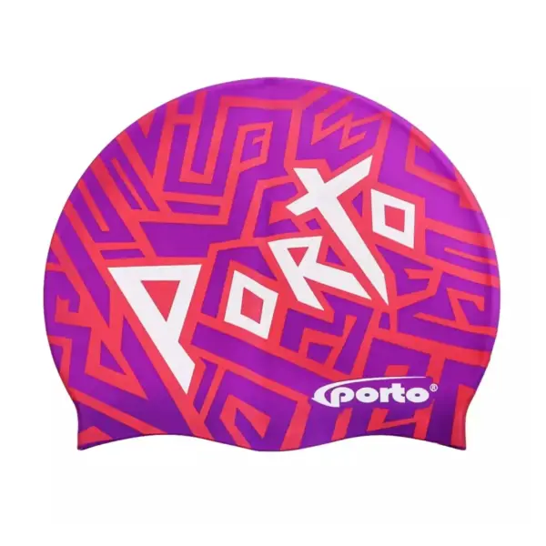 GORRO PARA NATACIÓN PORTO DISEÑO GEOMETRICO - Imagen 2