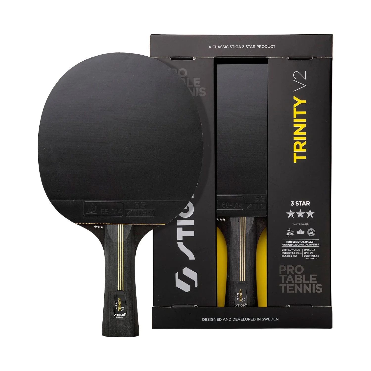 RAQUETA DE PING PONG STIGA TRINITY V2 3 ESTRELLAS