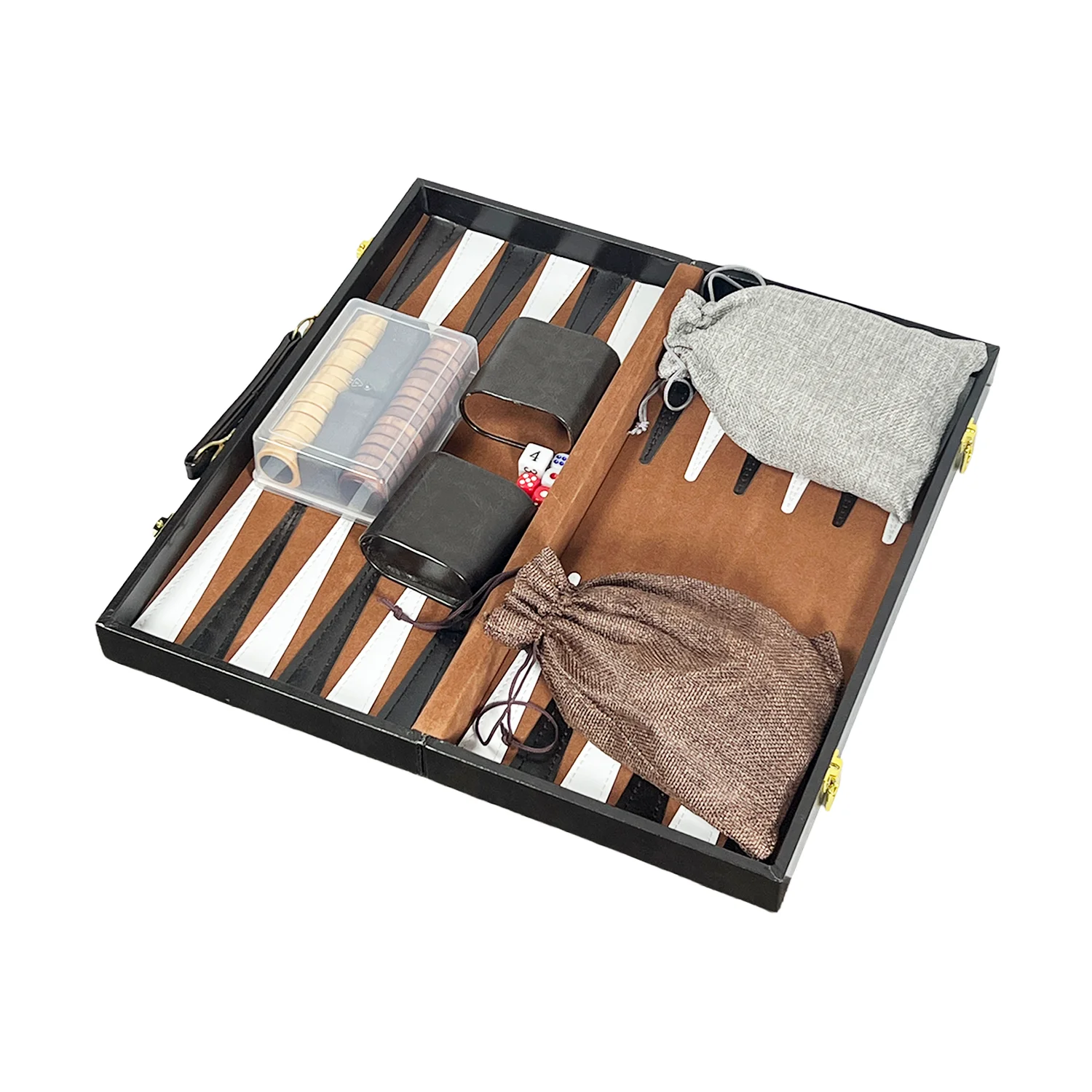 TABLERO DE AJEDREZ 3 EN 1 CUERO - Imagen 5