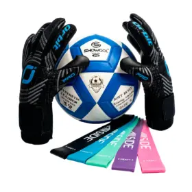 KIT DE FÚTBOL V2 (GUANTES + PELOTA + BANDAS)