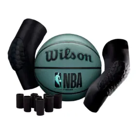 KIT DE BÁSQUET V3 (PELOTA + SOPORTES + CODERA + RODILLERA)