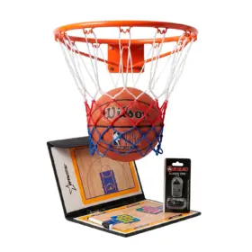 KIT DE BASQUET V4 (ARO + PELOTA + PIZARRA + SILBATO)