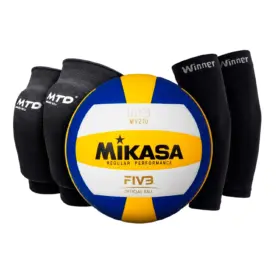 KIT DE VÓLEY V3 (PELOTA + RODILLERA + MANGAS)