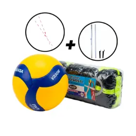 KIT DE VOLEY V4 (PARANTES + ANTENAS + PELOTA + NET)
