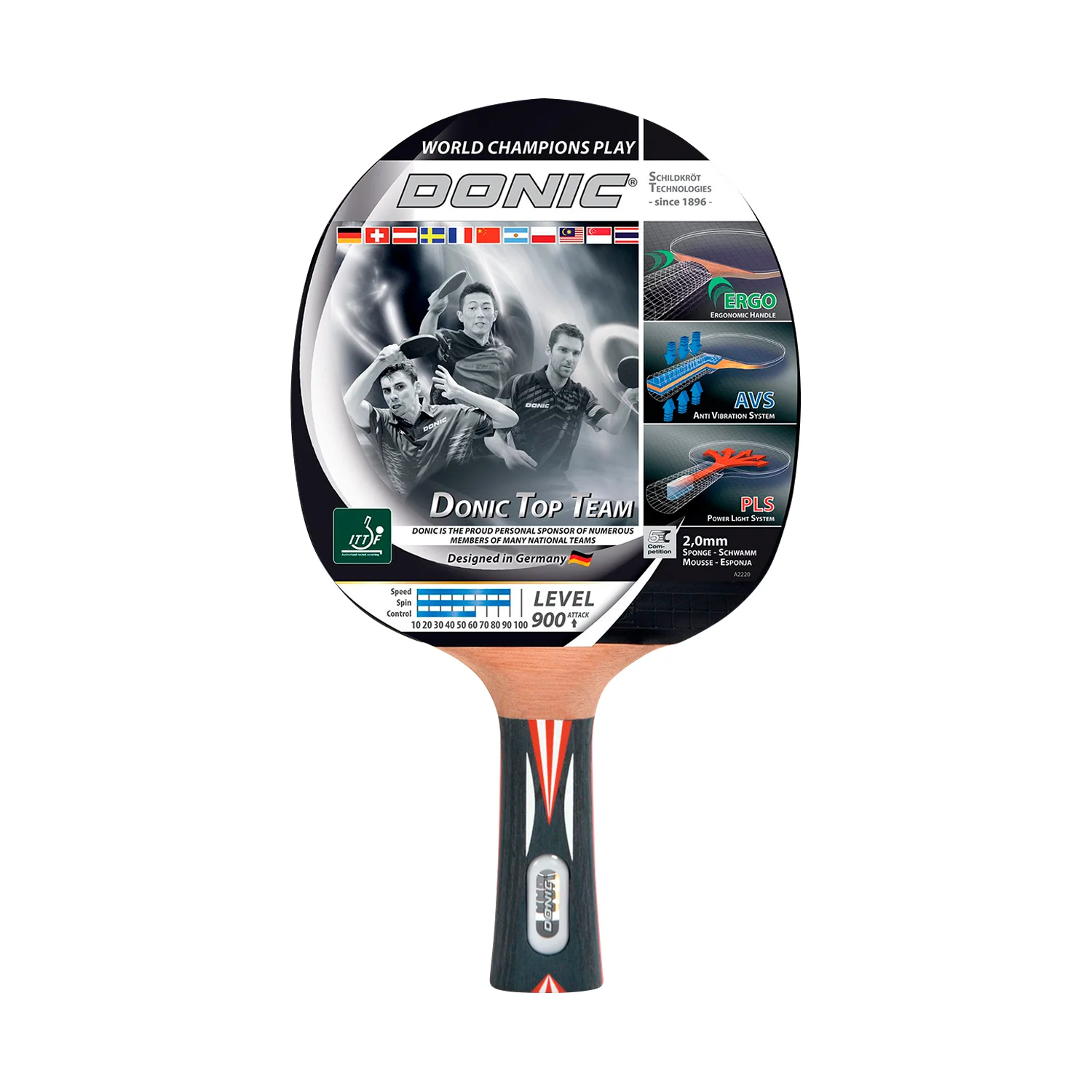 PALETA DE PING PONG DONIC TOP TEAM 900